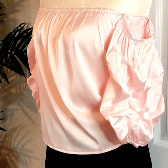 Rosé Babe Satin Pink Top - Picture 10 of 11